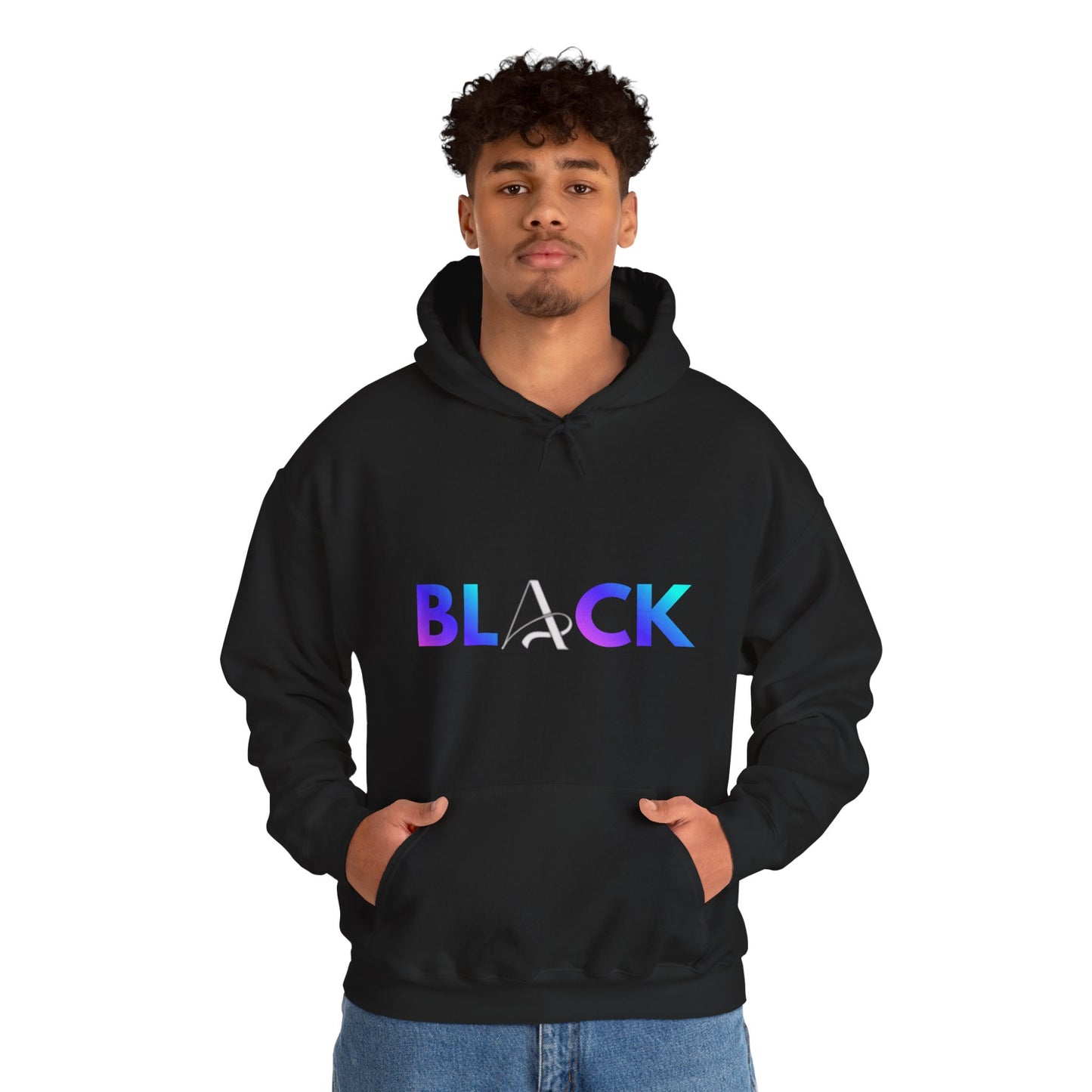 Unisex Black Hooded Sweatshirt