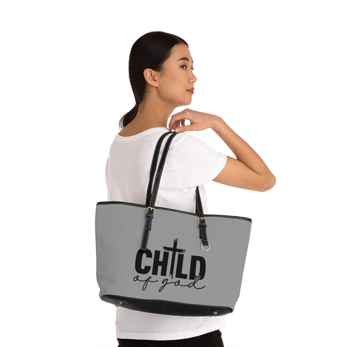 Child of god Leather Shoulder Bag