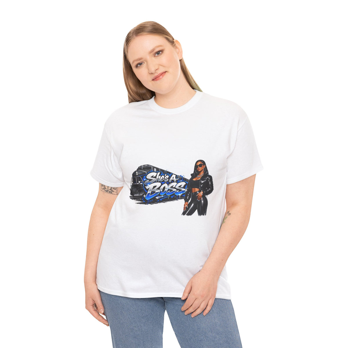 She’s a boss Heavy Cotton Tee