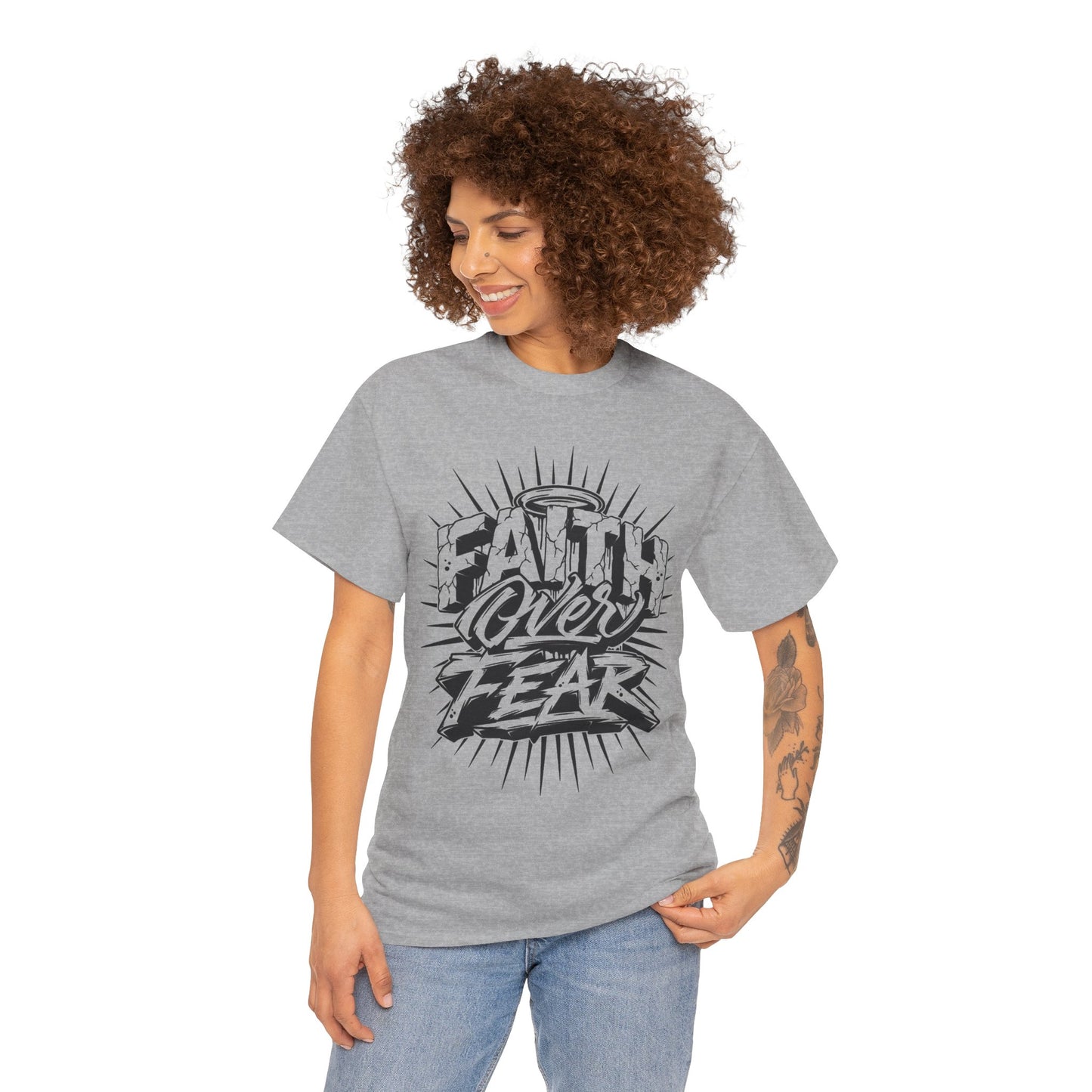 Unisex faith over fear Cotton Tee