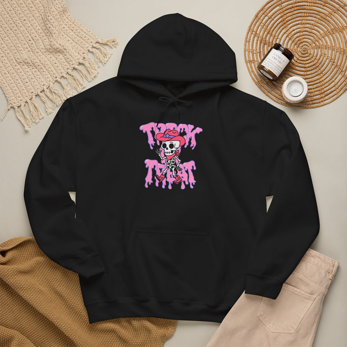Unisex Trick or Treat Hooded Sweatshirt
