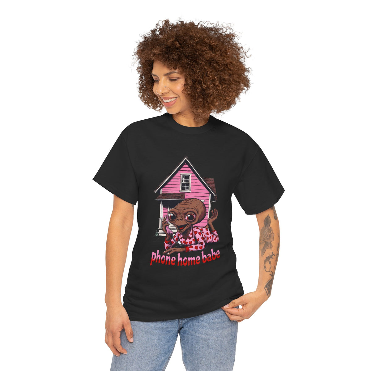 Teen phone home Heavy Cotton Tee