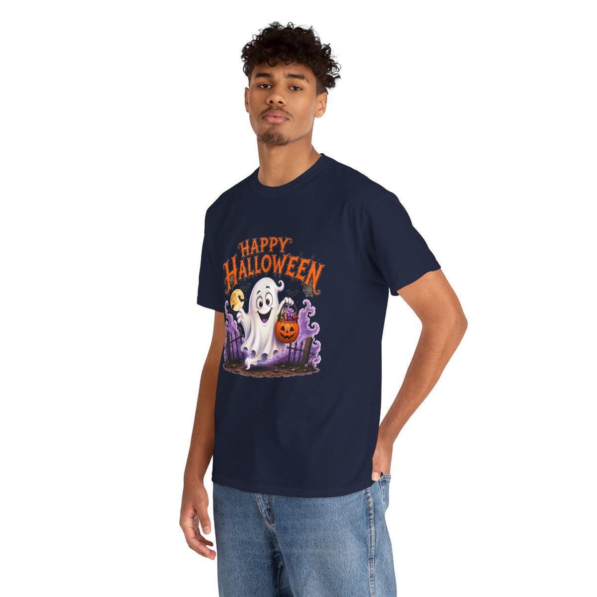 26 Unisex Happy Ghost Cotton Tee