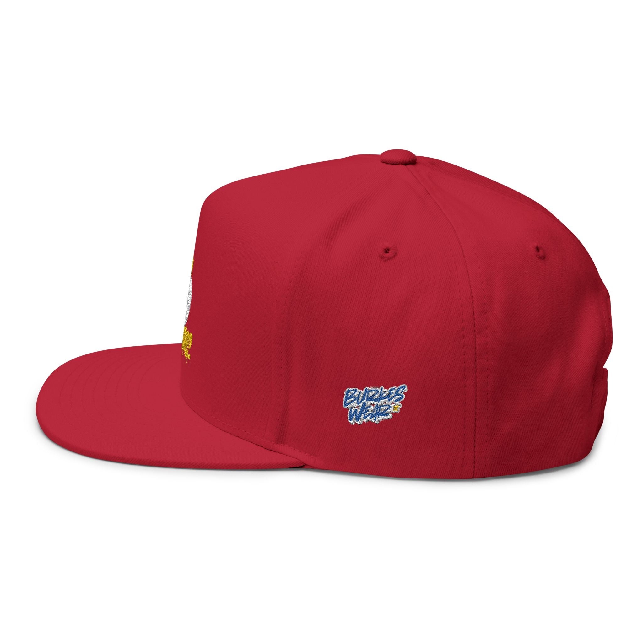 Who me Flat Bill Cap (Embroidery)