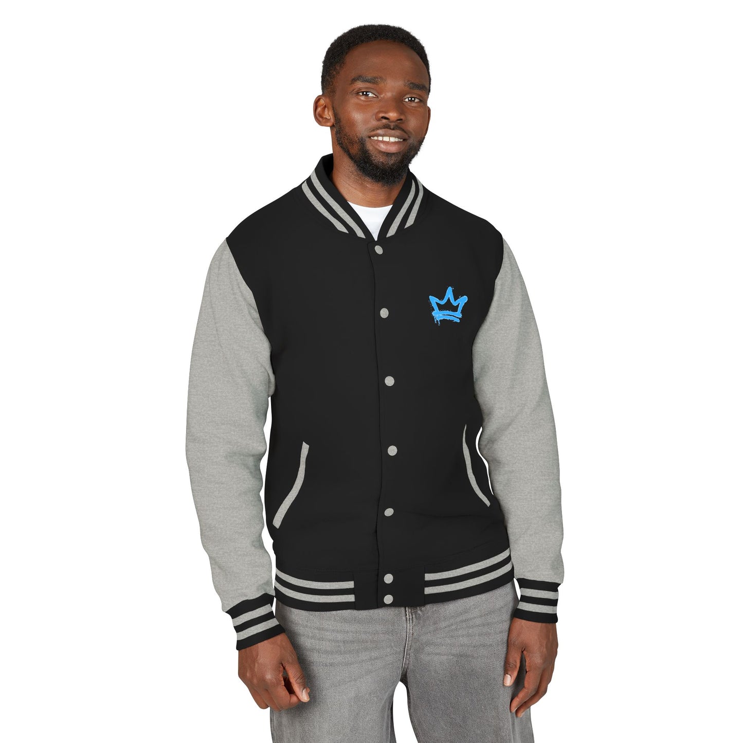 Unisex Black Letterman Jacket