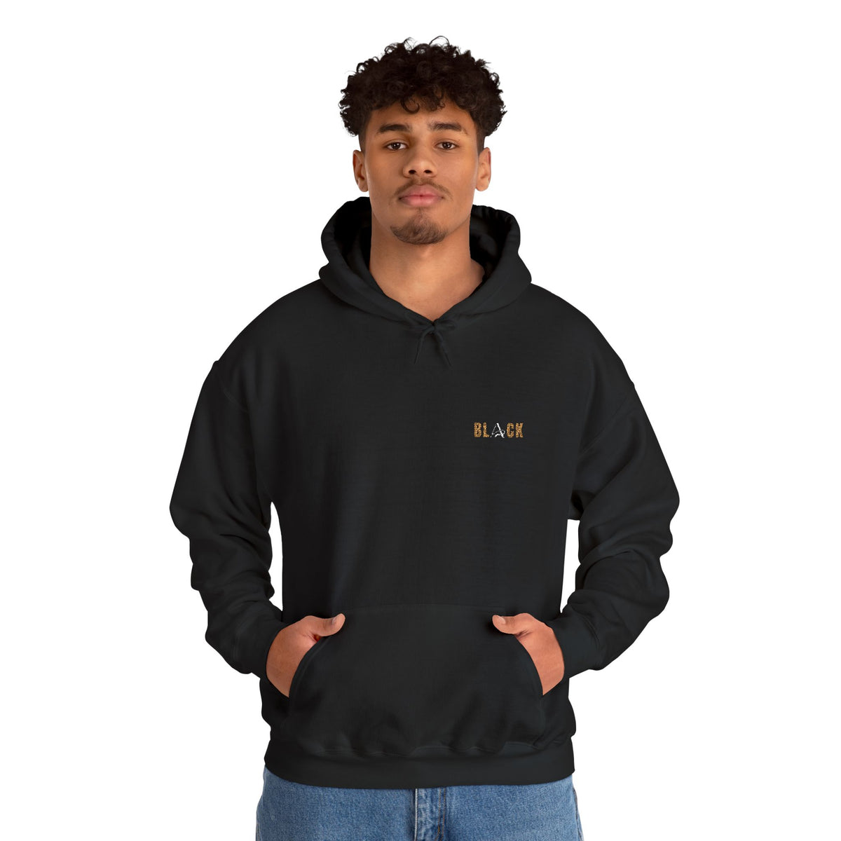 Unisex Black Hooded Sweatshirt