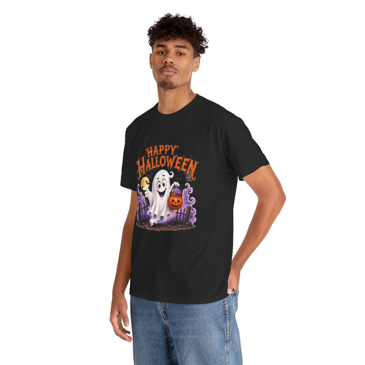 26 Unisex Happy Ghost Cotton Tee