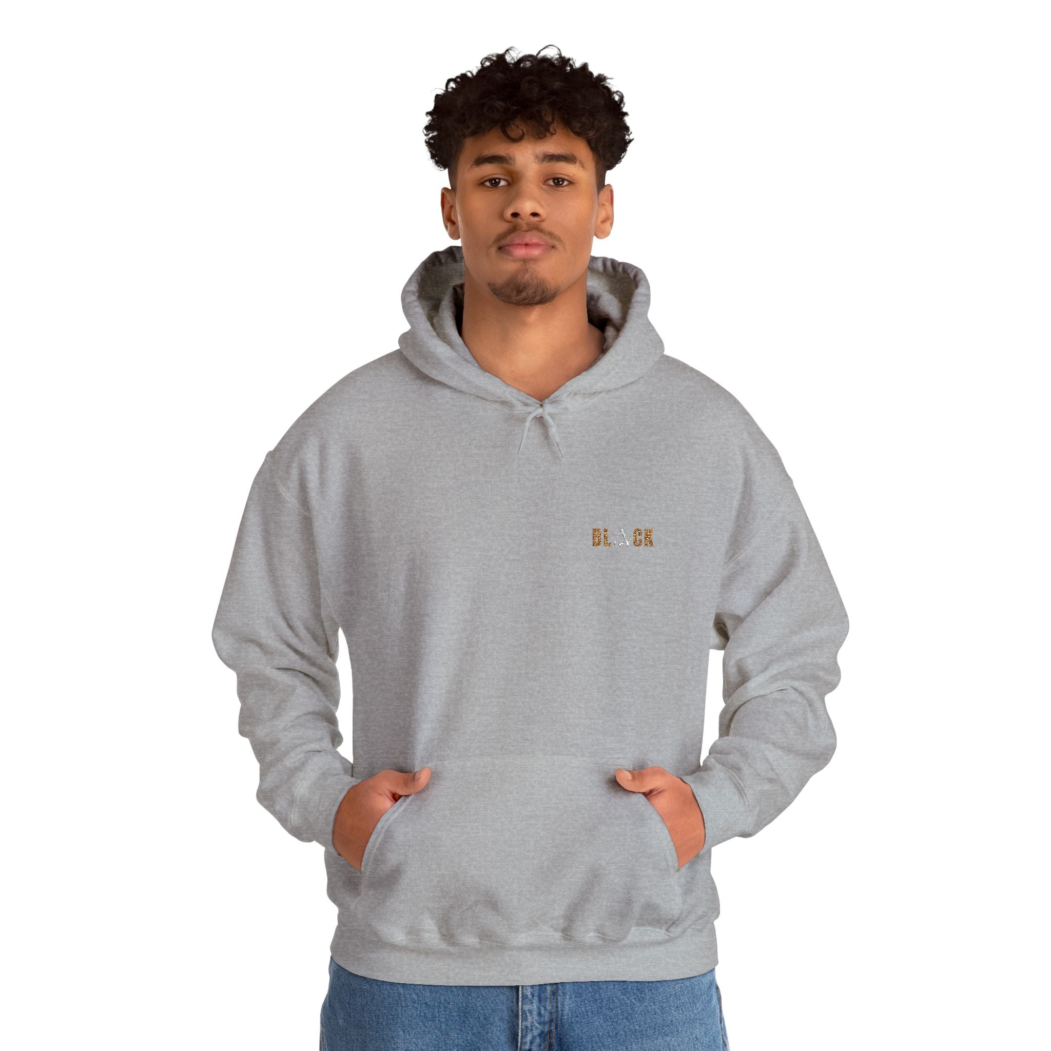 Unisex Black Hooded Sweatshirt