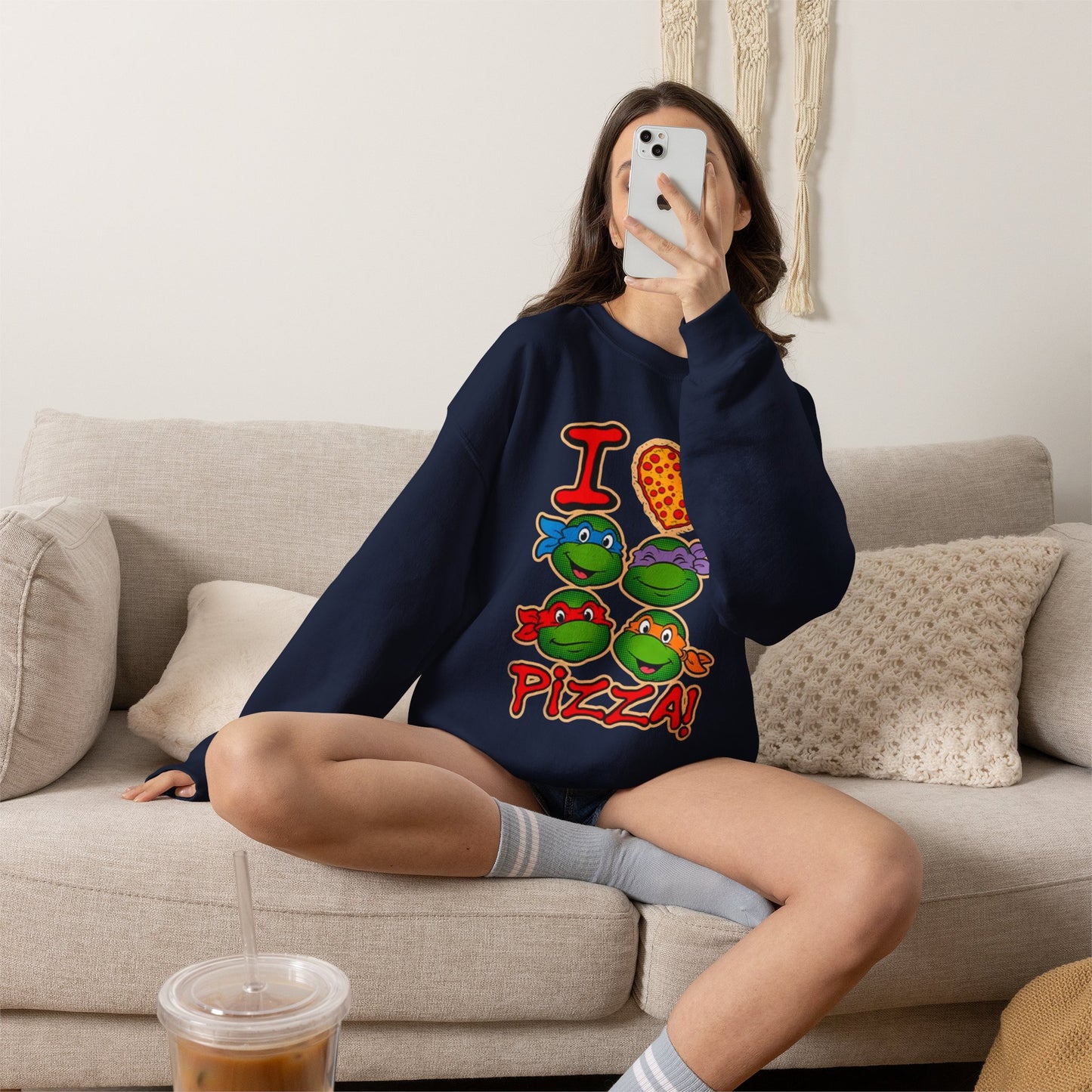 Unisex I love pizza Crewneck Sweatshirt