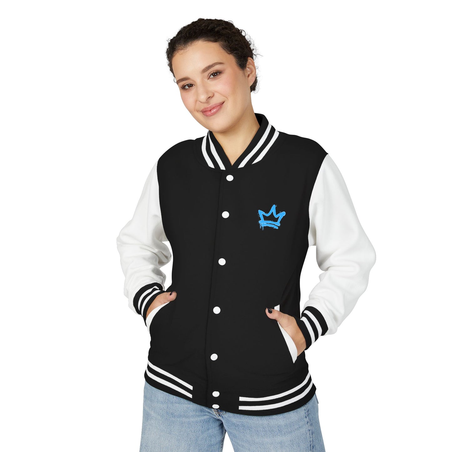 Unisex Black Letterman Jacket