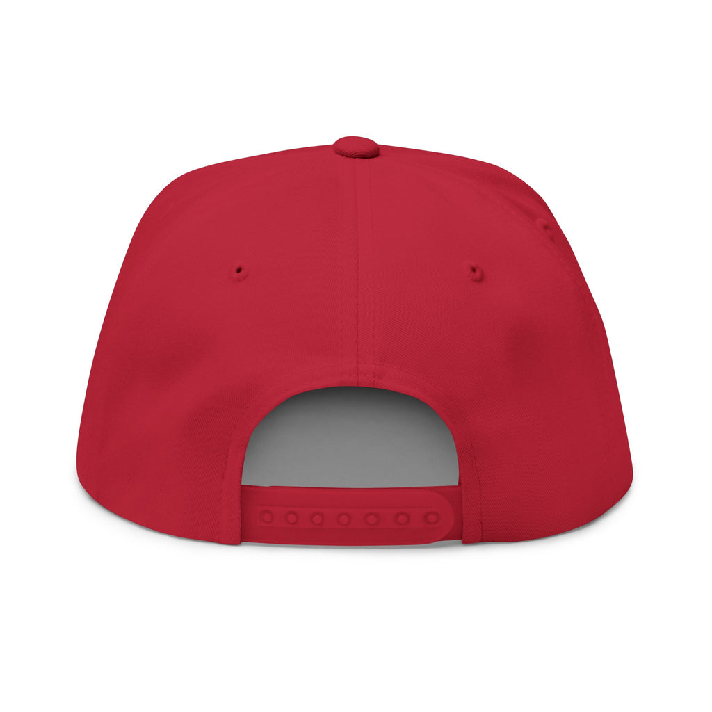 Black Flat Bill Cap (Embroidery)