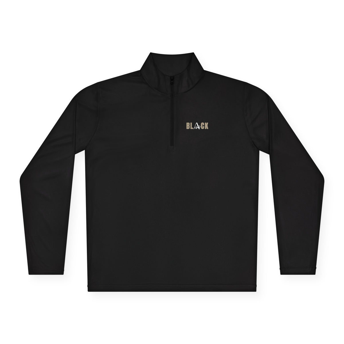 Unisex Black Quarter-Zip Pullover