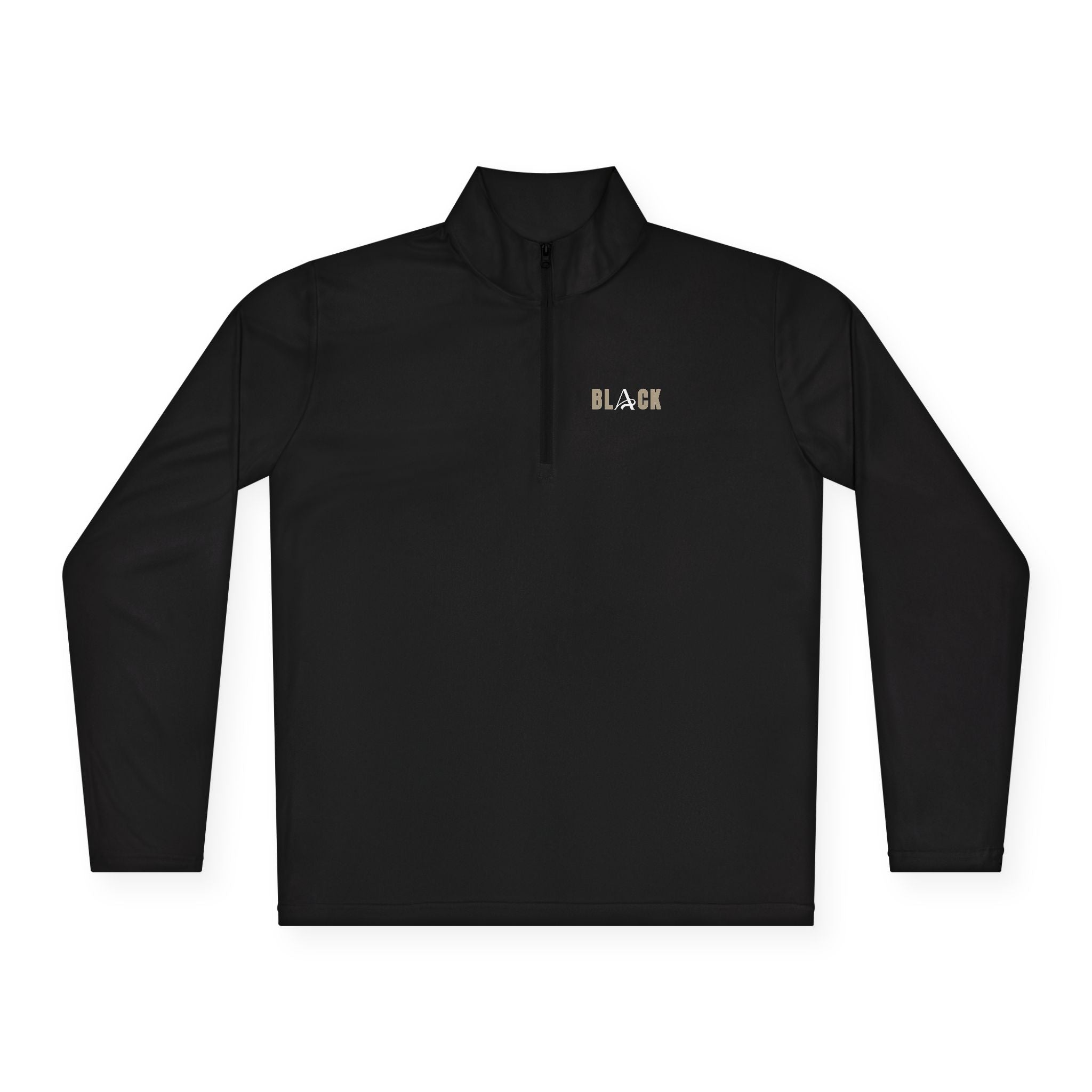 Unisex Black Quarter-Zip Pullover