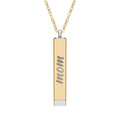 Mom Hidden Message Sliding Blank Bar Necklace