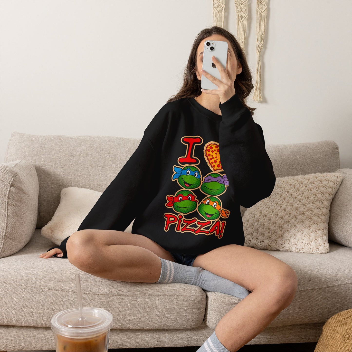 Unisex I love pizza Crewneck Sweatshirt