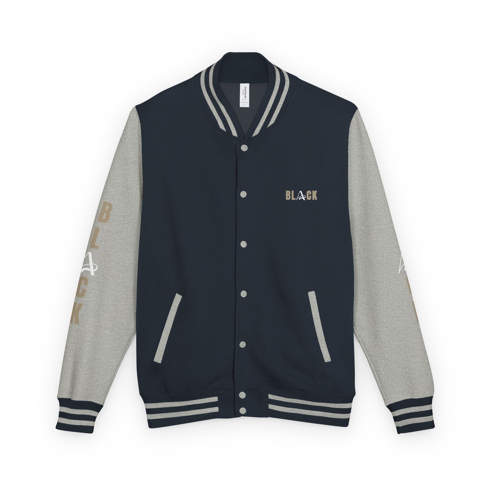 Black Unisex Heavyweight Letterman Jacket