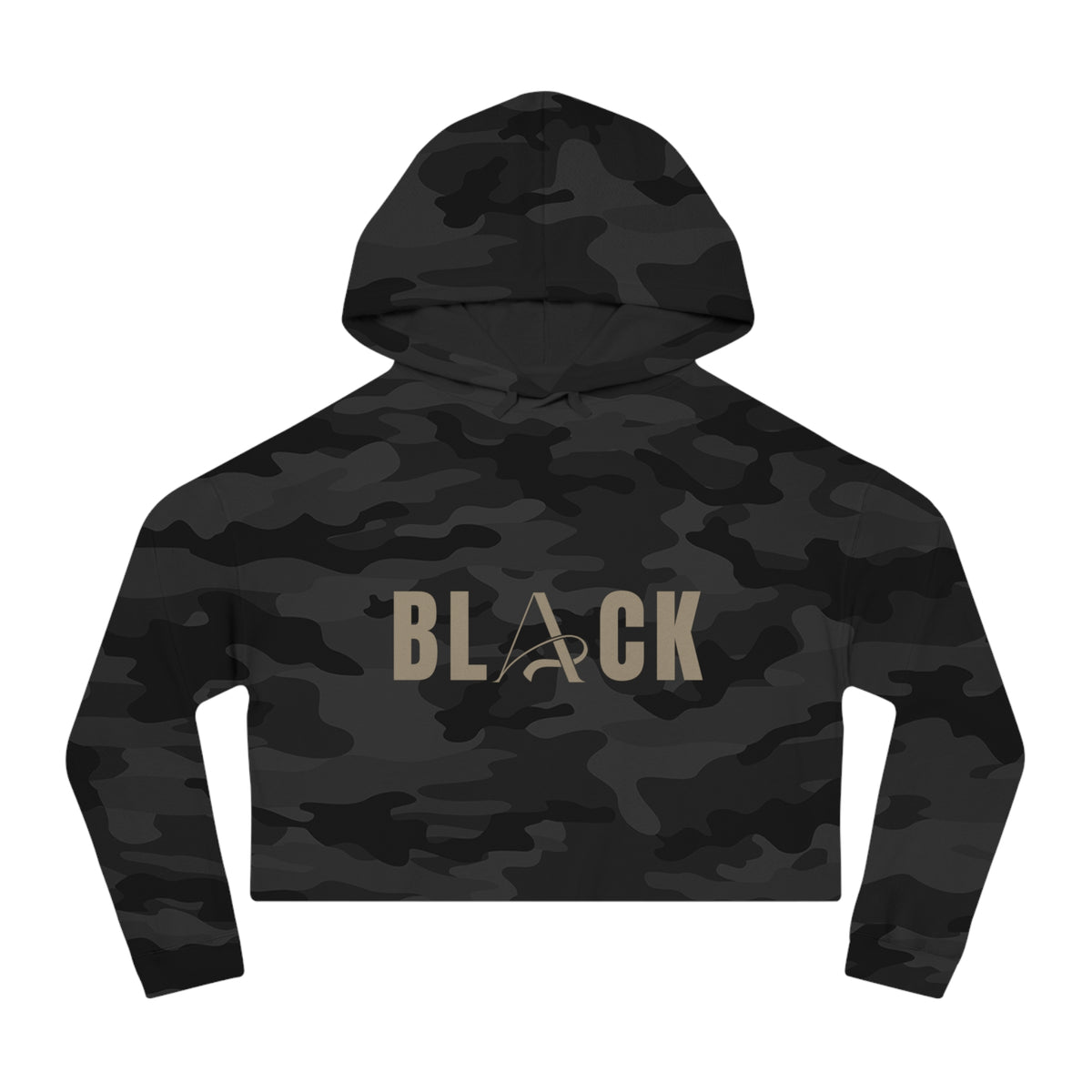 Black Women’s Cropped Hooded Sweatshirt
