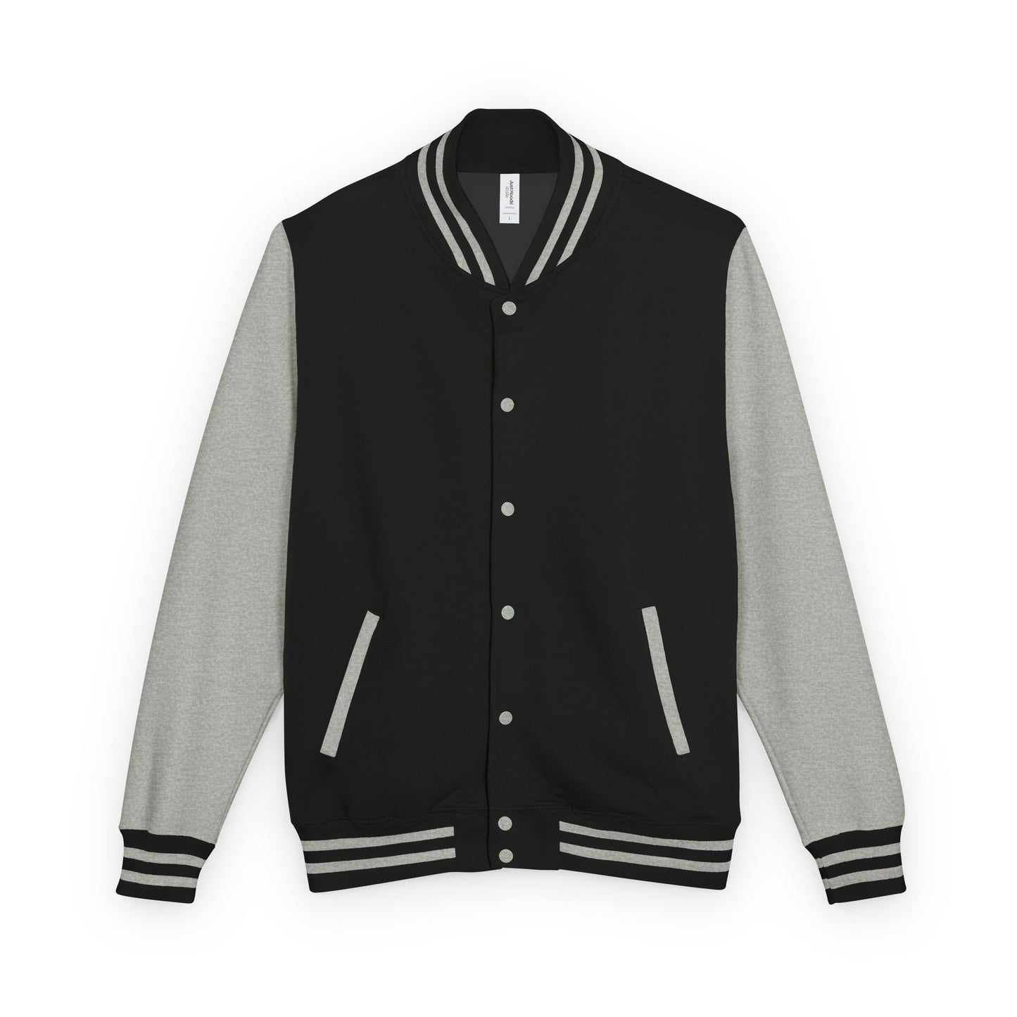 Unisex Black Heavyweight Letterman Jacket