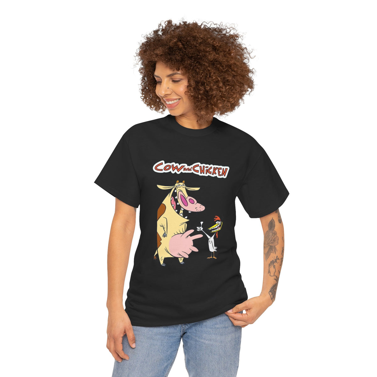 Unisex cow and chicken Tee