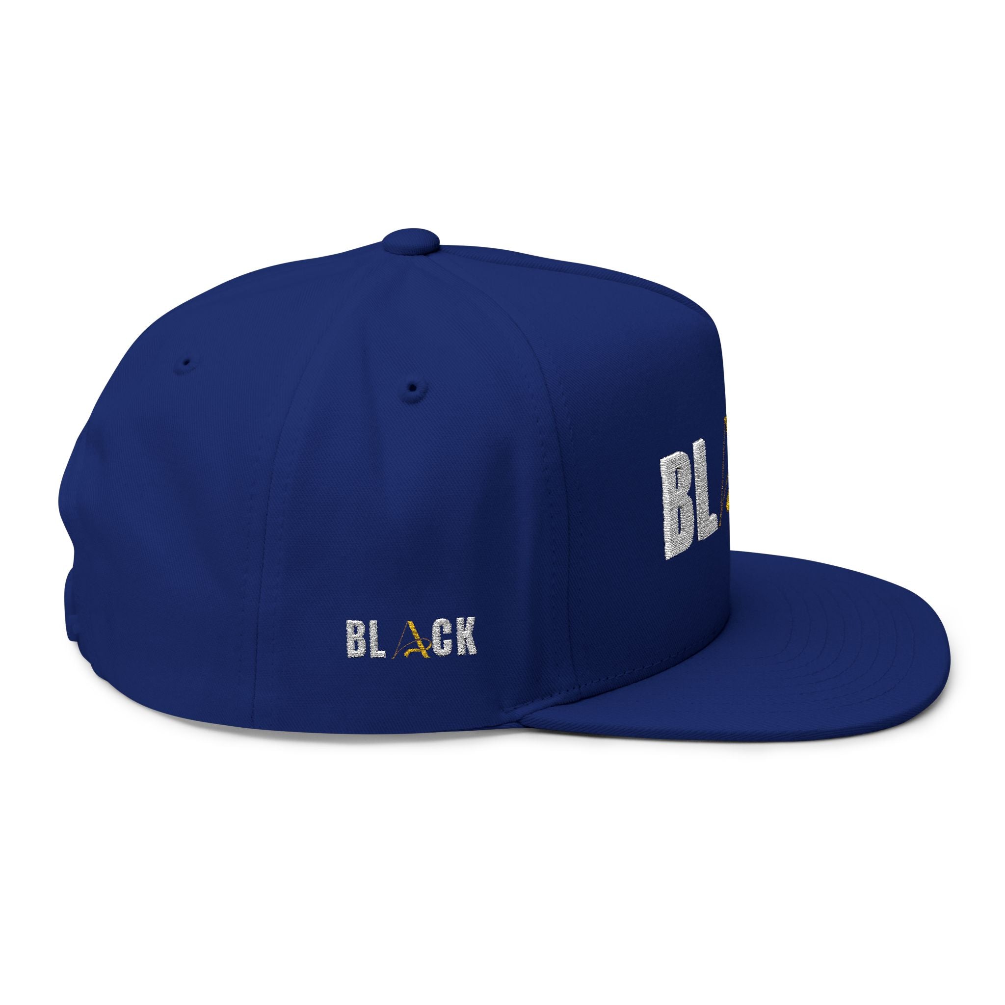 Black Flat Bill Cap (Embroidery)