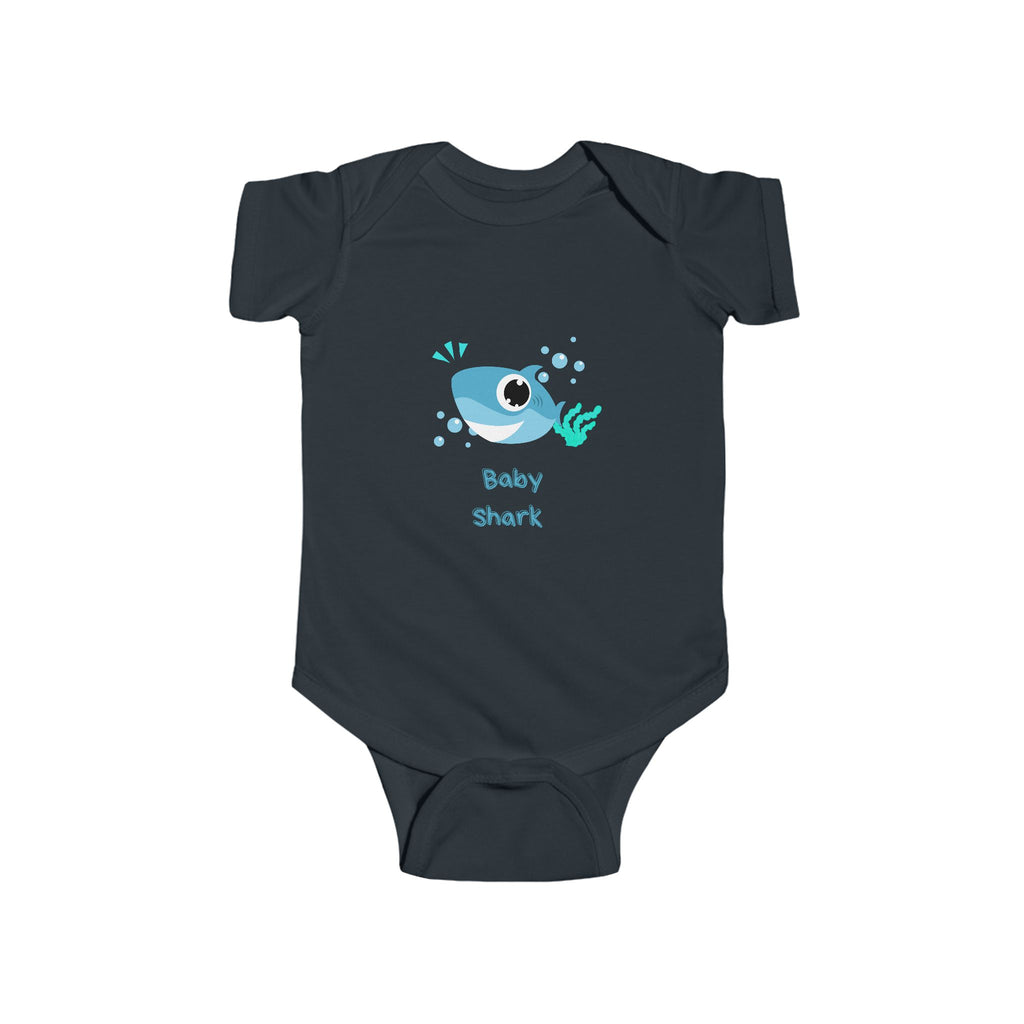 Infant baby shark Fine Jersey Bodysuit