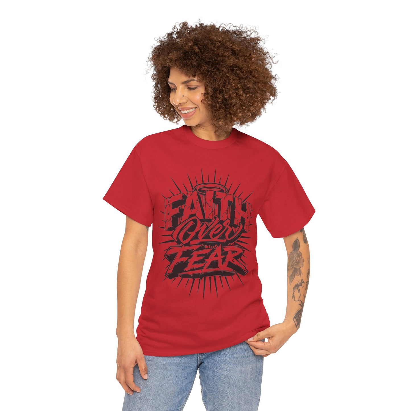 Unisex faith over fear Cotton Tee