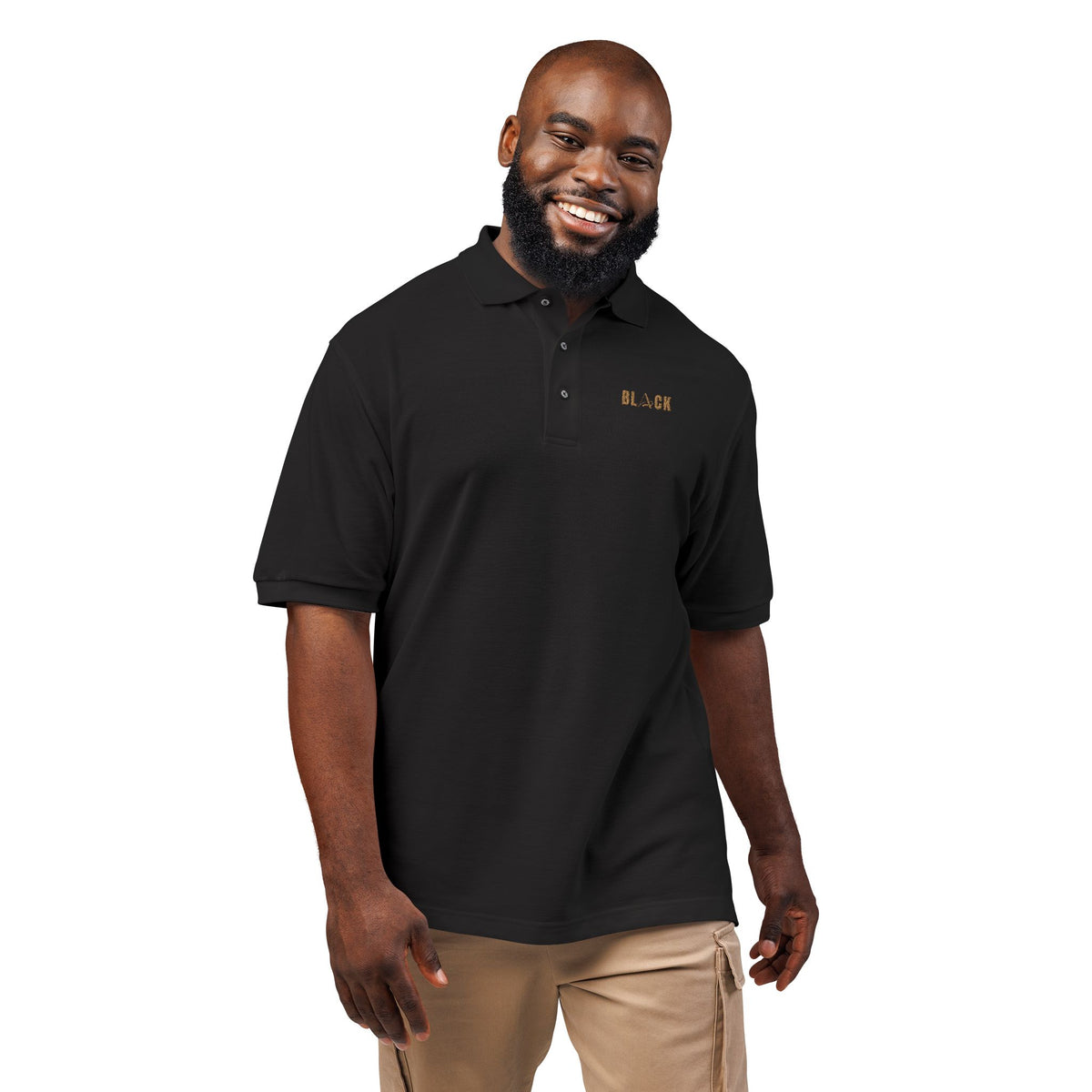Unisex Black Polo Shirt (Embroidery)