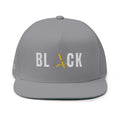 Black Flat Bill Cap (Embroidery)