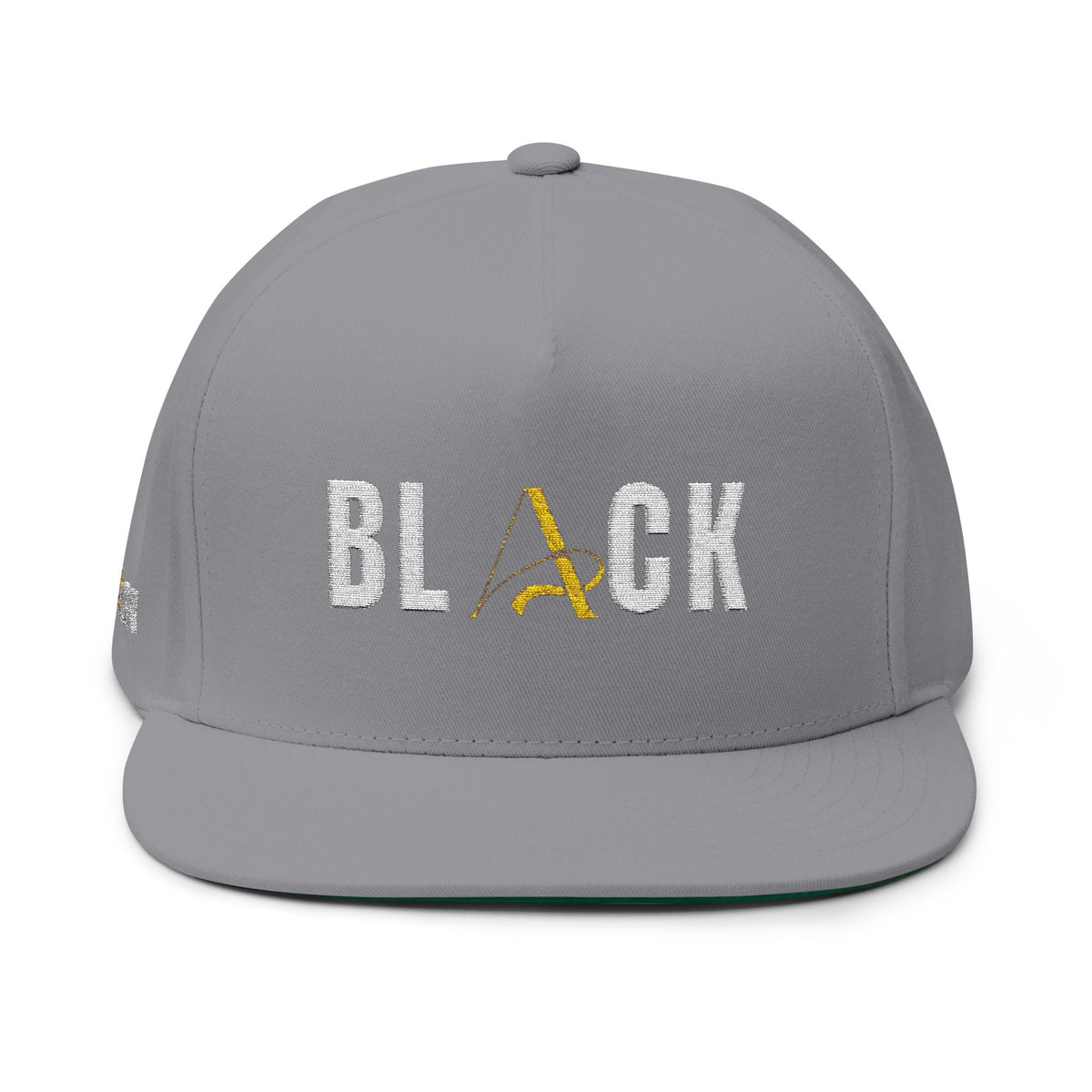 Black Flat Bill Cap (Embroidery)