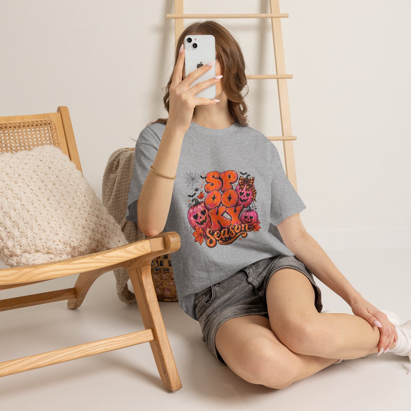 Woman spooky season Cotton Tee