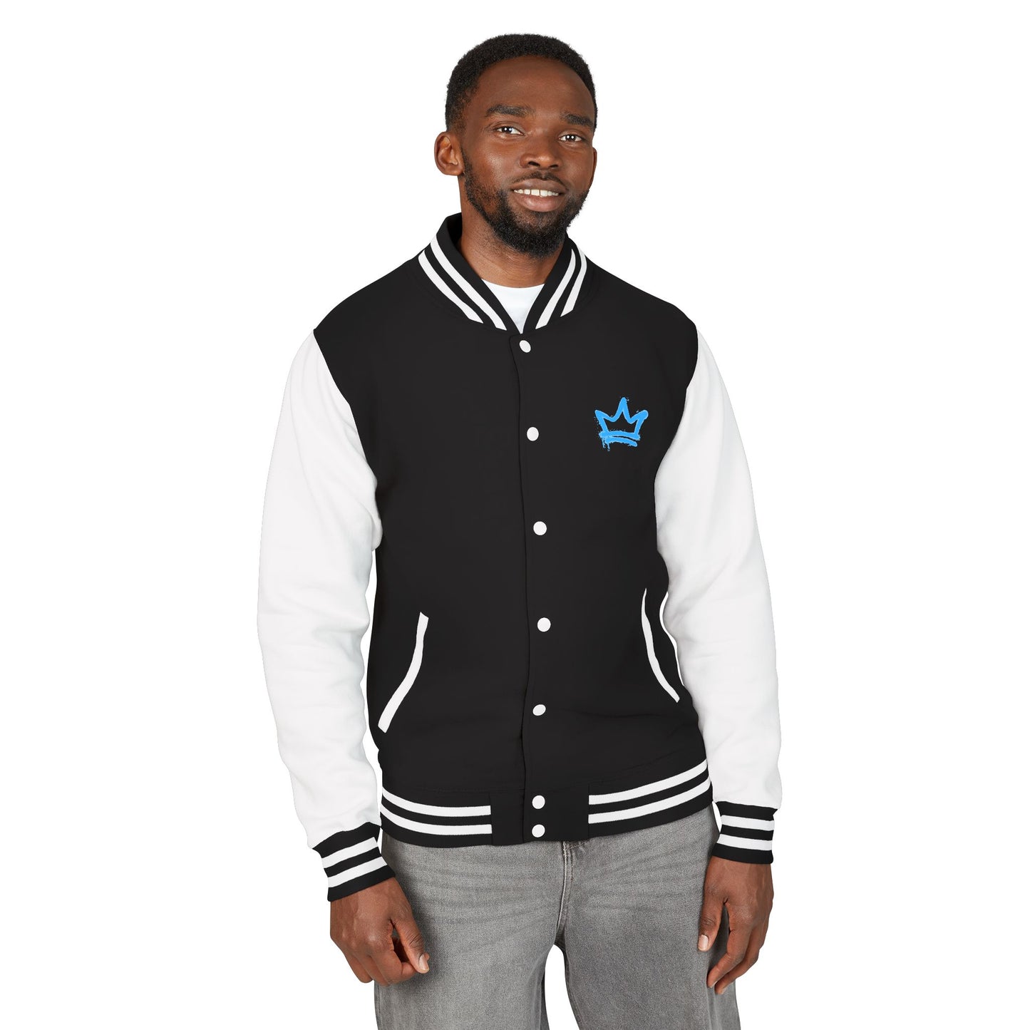 Unisex Black Letterman Jacket