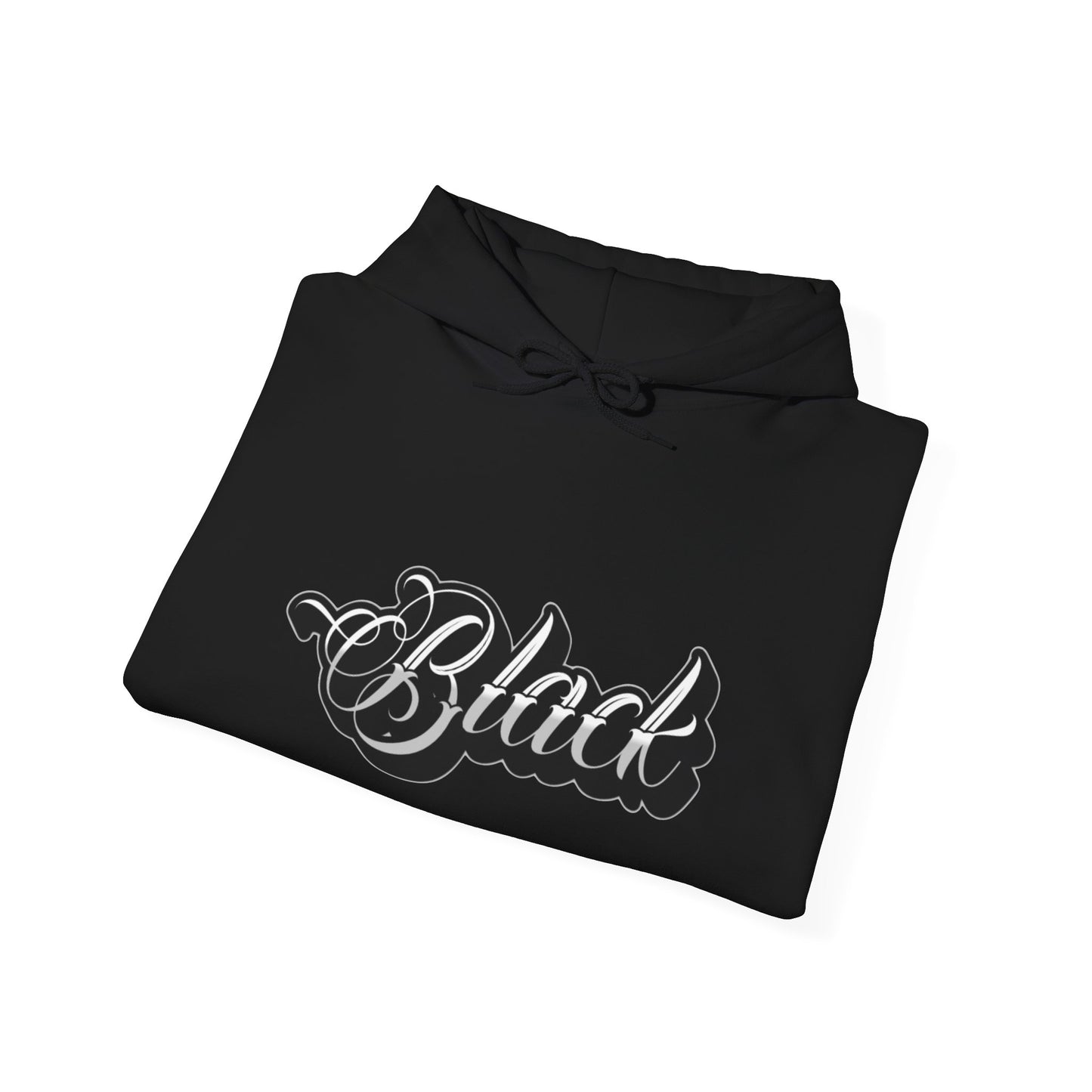 Unisex Black Hooded Sweatshirt