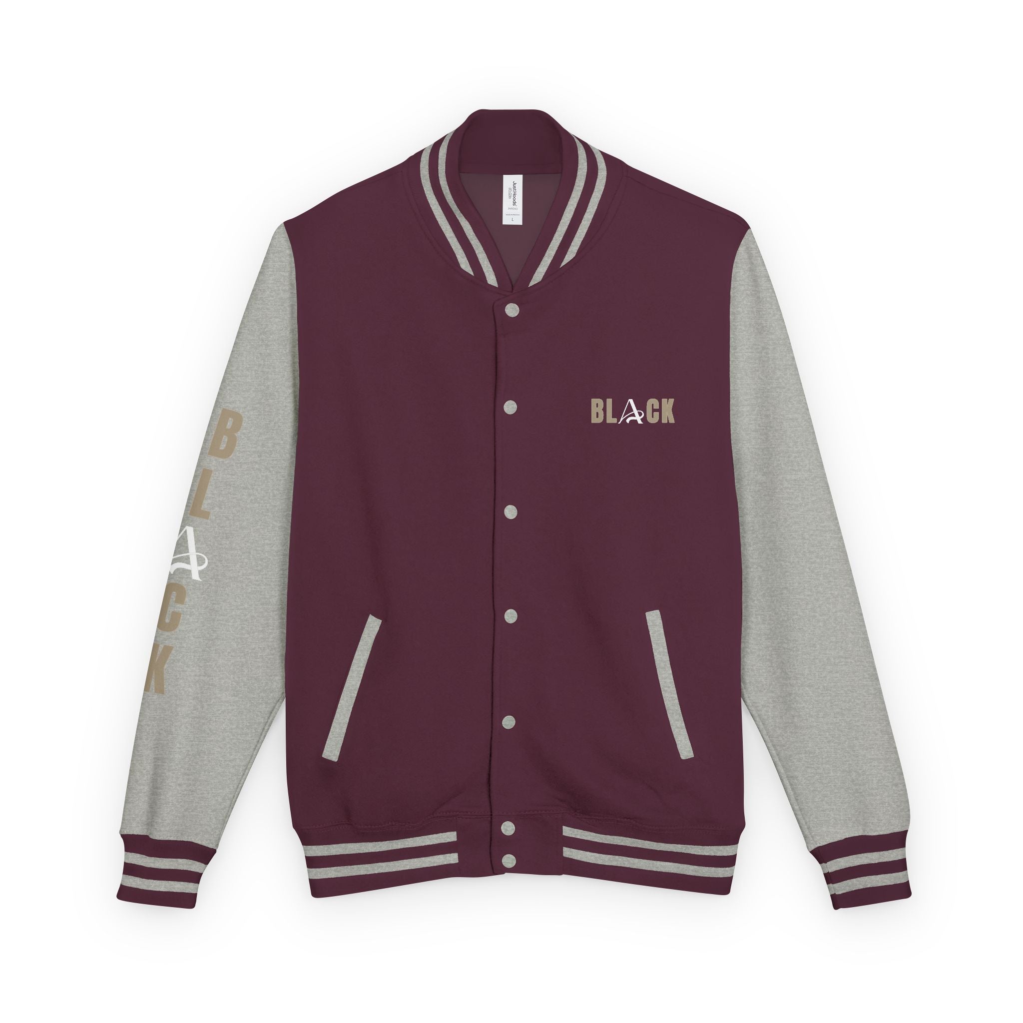 Unisex Black Heavyweight Letterman Jacket