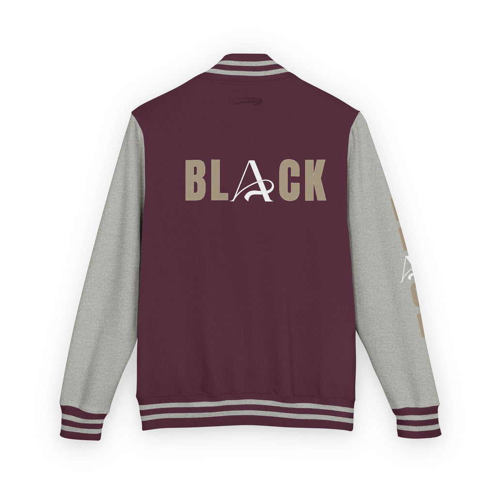 Unisex Black Heavyweight Letterman Jacket