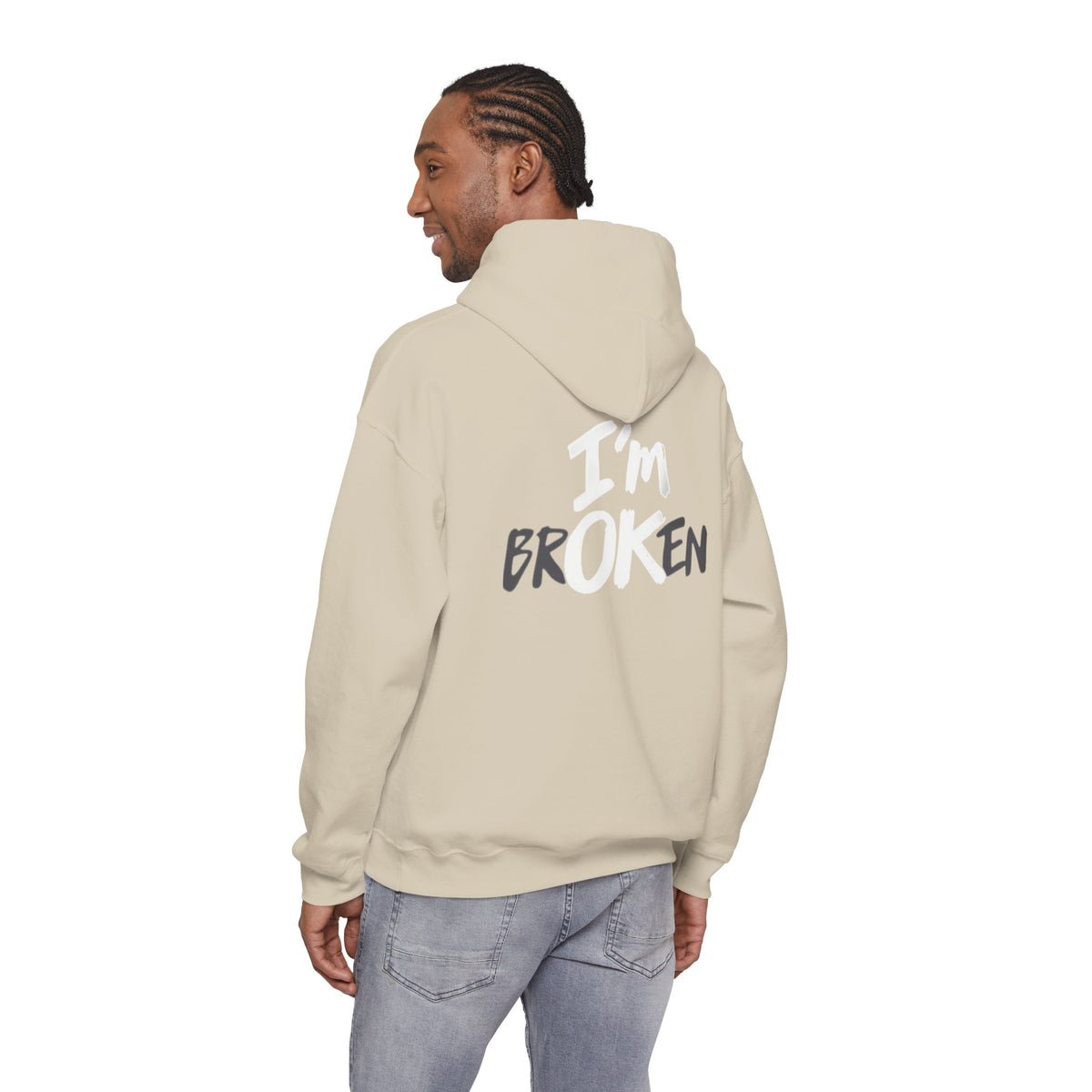 I’m ok Broken Hooded Sweatshirt