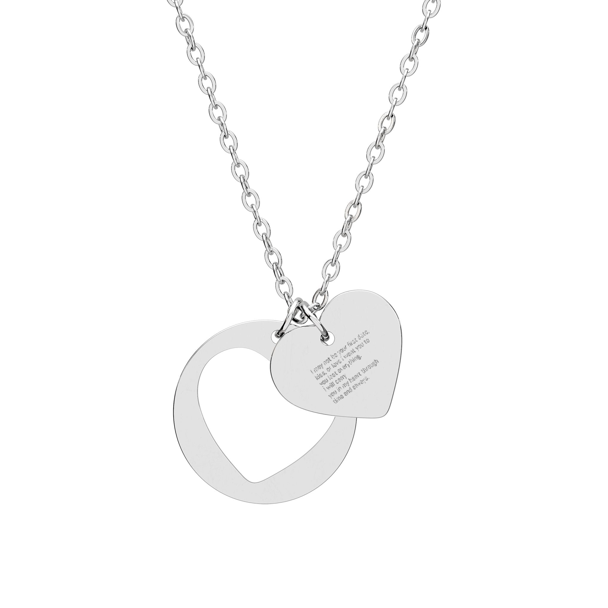 Together forever Heart Cutout Necklace