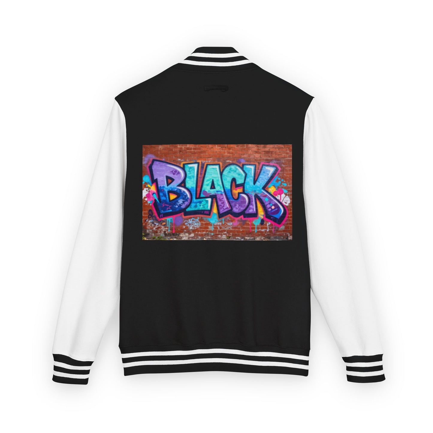 Unisex Black Heavyweight Letterman Jacket