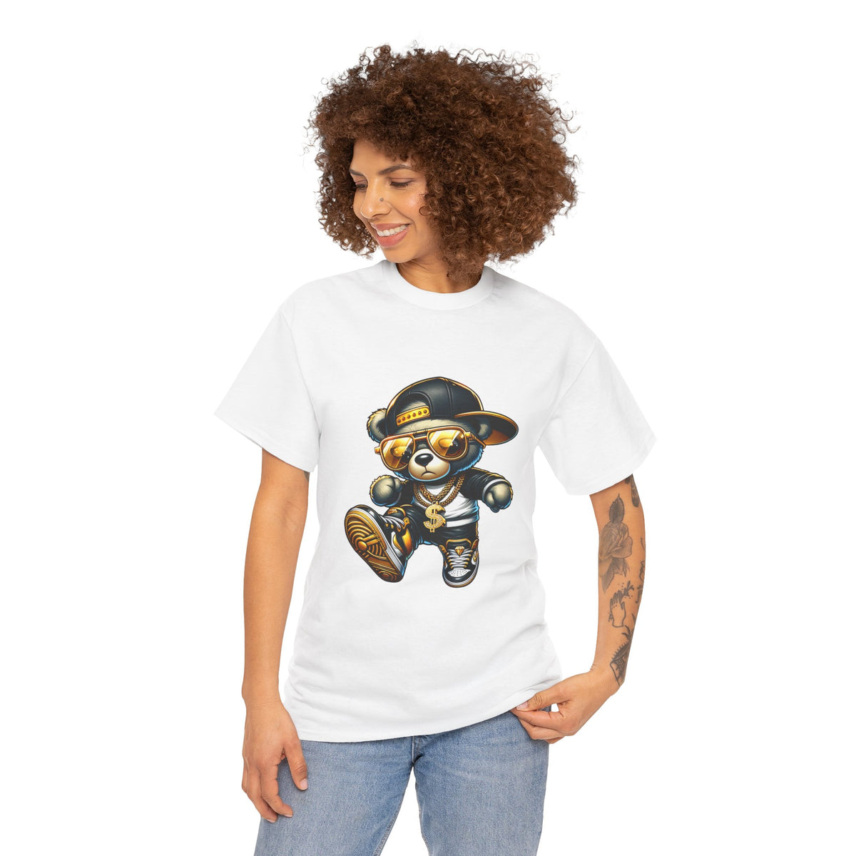 Unisex dancing bear Cotton Tee
