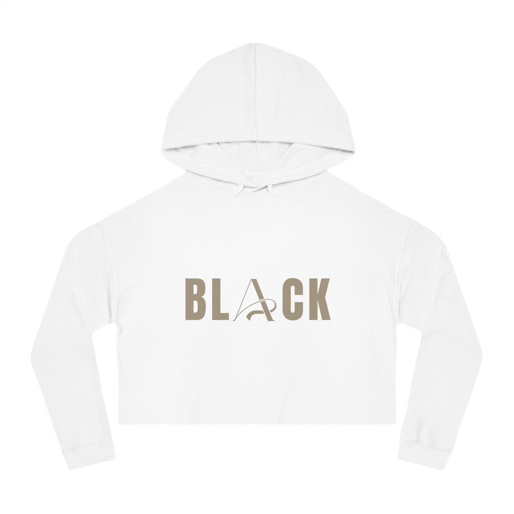Black Women’s Cropped Hooded Sweatshirt