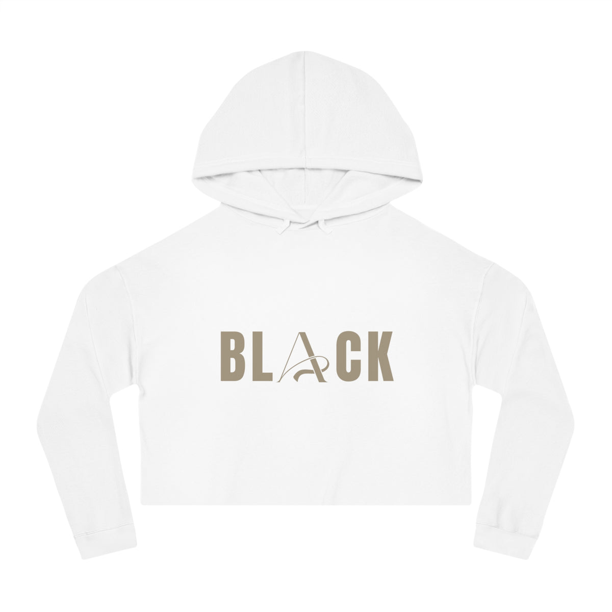 Black Women’s Cropped Hooded Sweatshirt