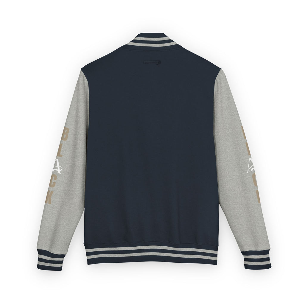 Black Unisex Heavyweight Letterman Jacket