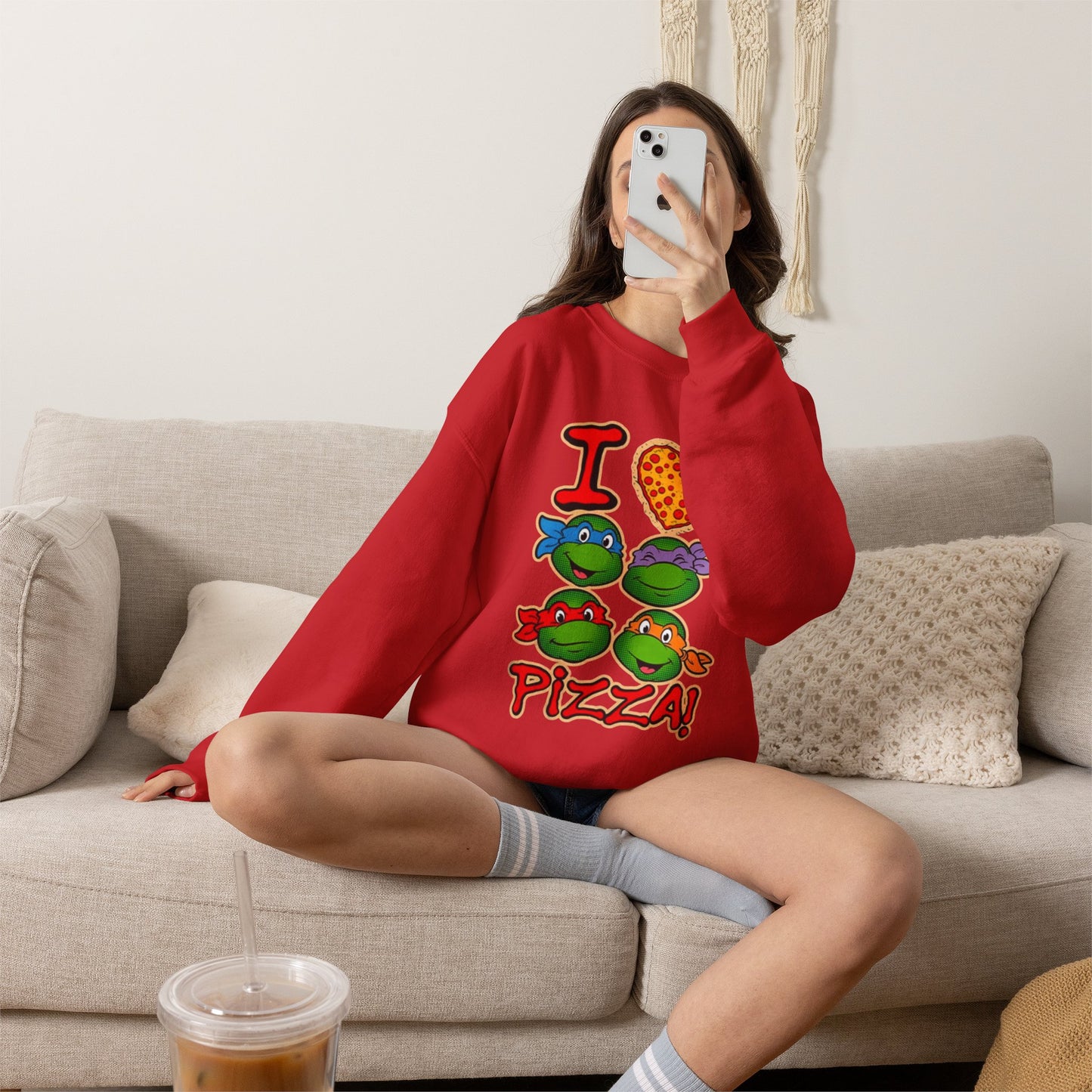 Unisex I love pizza Crewneck Sweatshirt