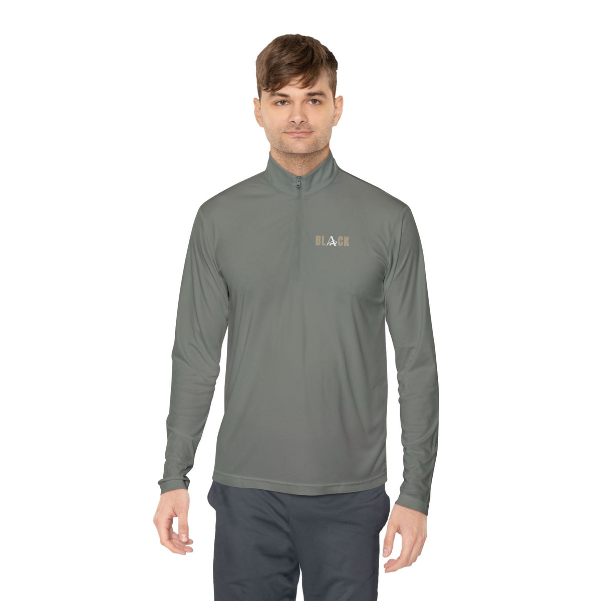 Unisex Black Quarter-Zip Pullover