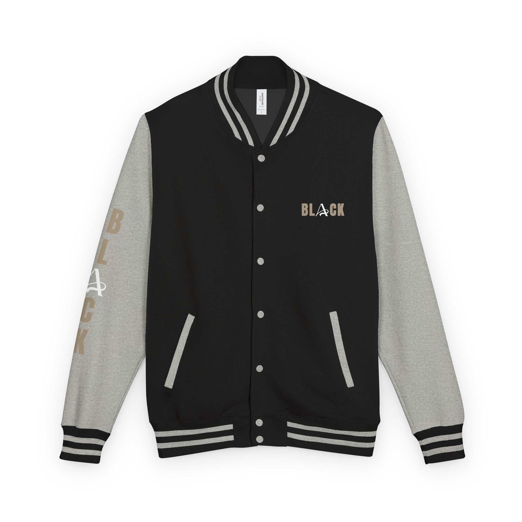 Unisex Black Heavyweight Letterman Jacket