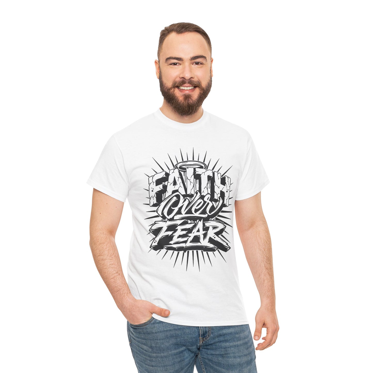 Unisex faith over fear Cotton Tee