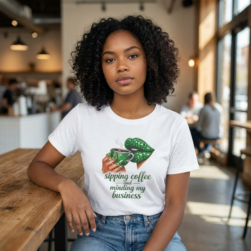 Sipping coffee and minding my business  Tee