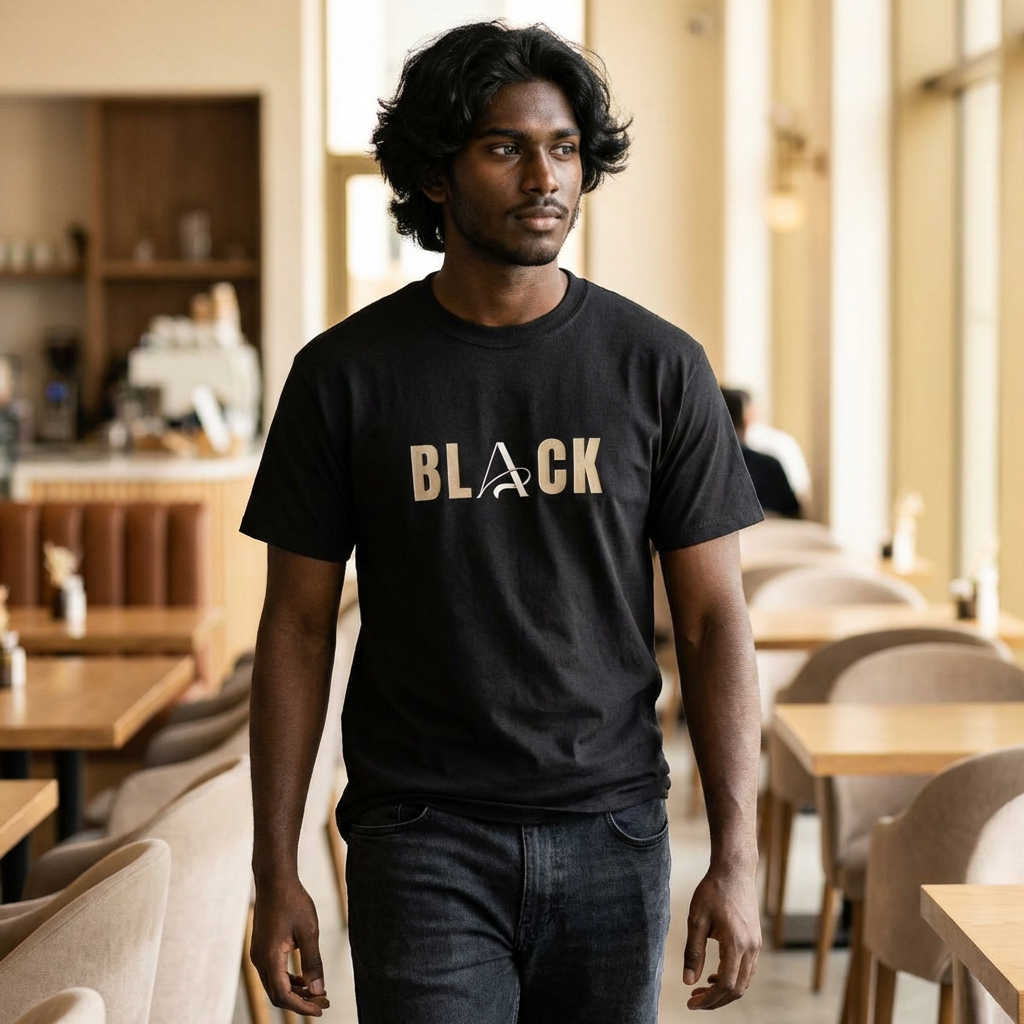 Unisex Black Heavy Cotton Tee