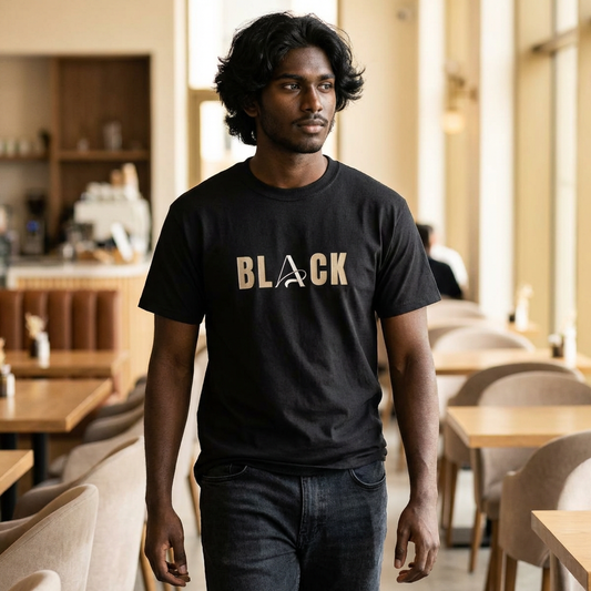 Unisex Black Heavy Cotton Tee