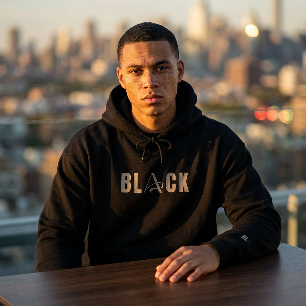 Black Unisex Hooded Sweatshirt