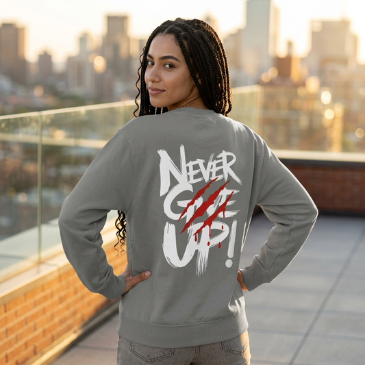 Unisex Never give up Sweatshirt